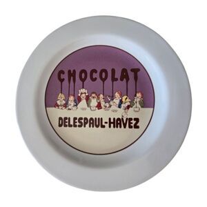 Pottery Barn Ceramic Chocolate Dessert Plate Chocolat Delespaul-Havez